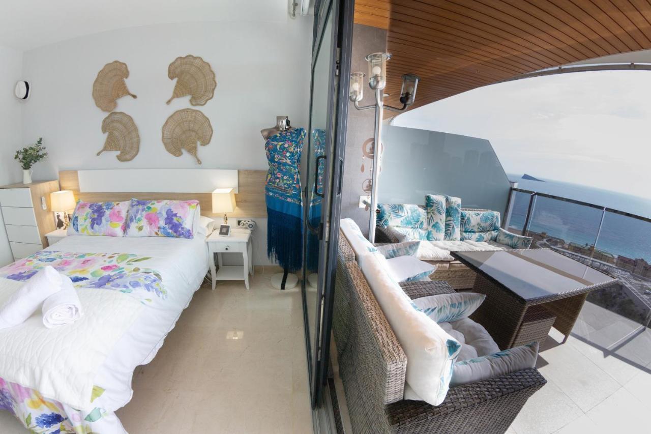 Sunset Waves Benidorm Julieta Vistas Al Mar Premium 200 Mt2 Con Jacuzzi En Terraza公寓 外观 照片