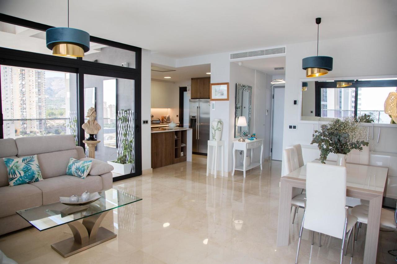 Sunset Waves Benidorm Julieta Vistas Al Mar Premium 200 Mt2 Con Jacuzzi En Terraza公寓 外观 照片