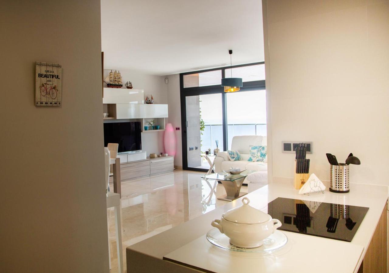 Sunset Waves Benidorm Julieta Vistas Al Mar Premium 200 Mt2 Con Jacuzzi En Terraza公寓 外观 照片